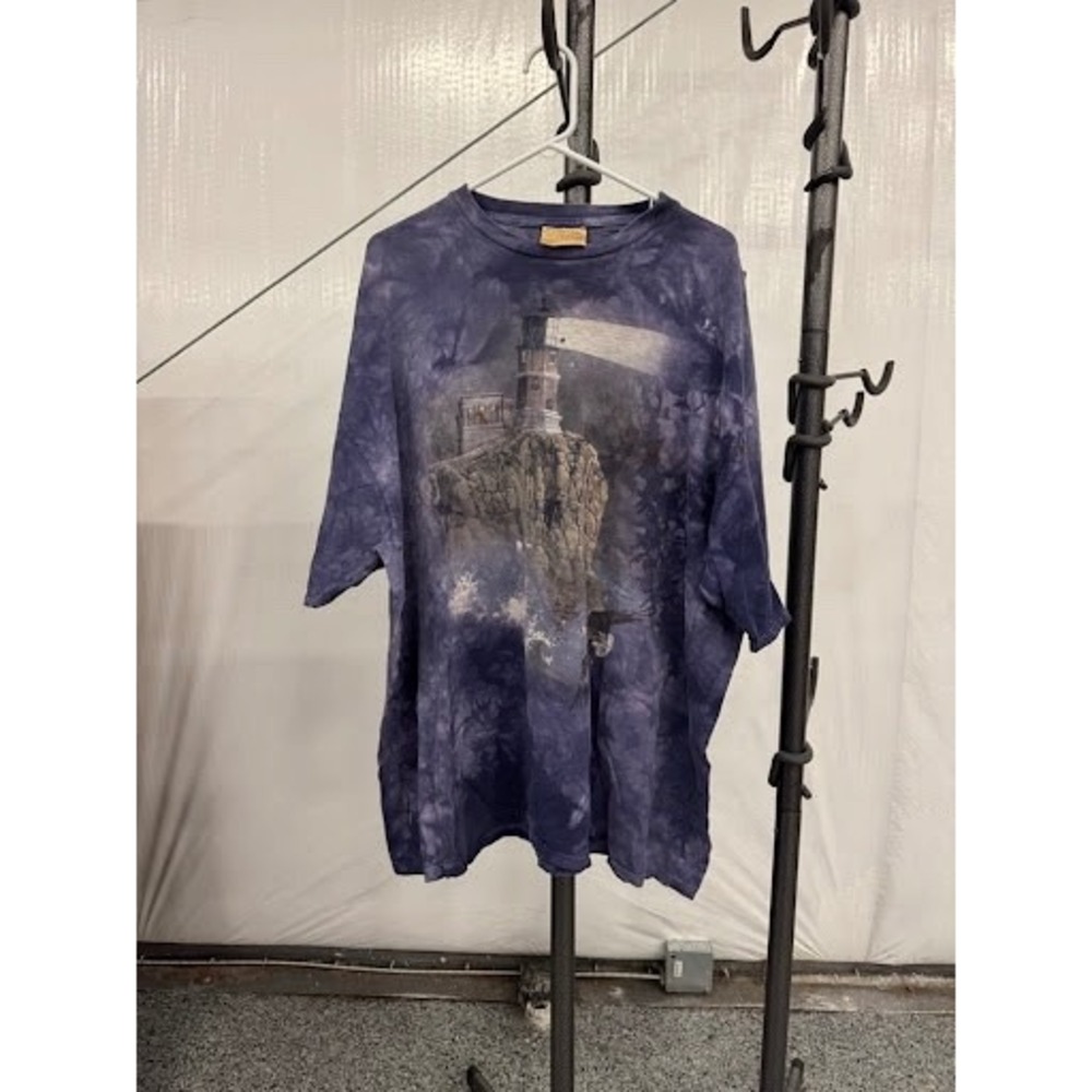 Vintage The Mountain Tie-Dye Lighthouse Graphic T-Shirt Men's XXXL USA